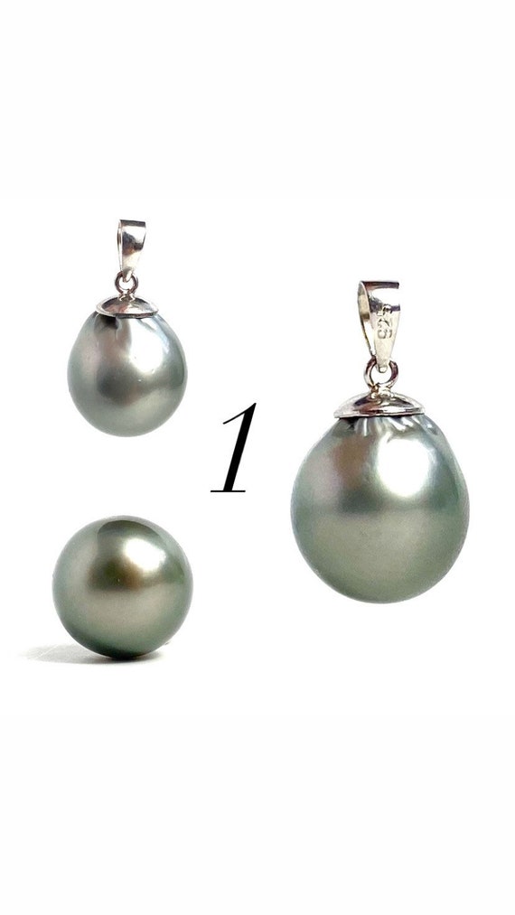 Sterling silver , Tahitian  pearl pendant, SKU# 11136