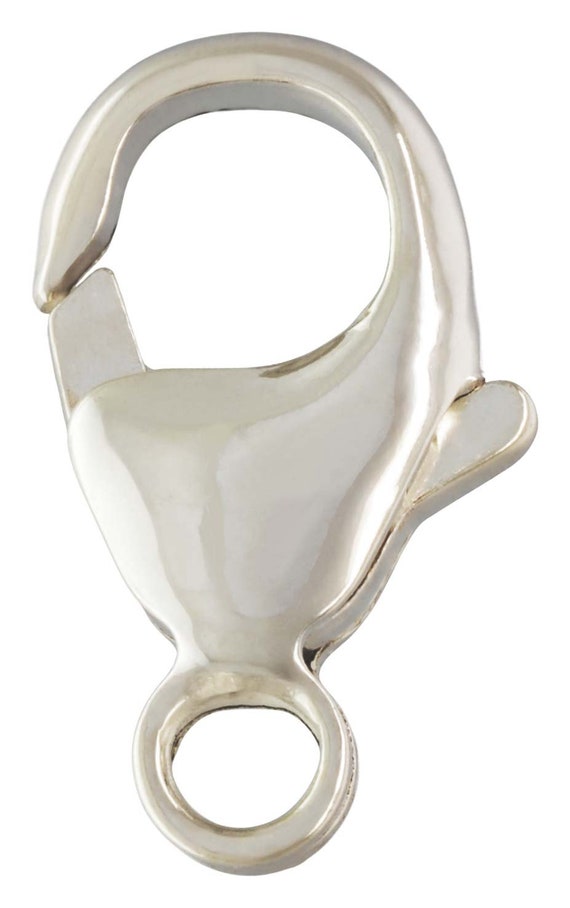 Oval Trigger Clasp #2(6.0x11.5mm), Sterling Silver. Made in USA