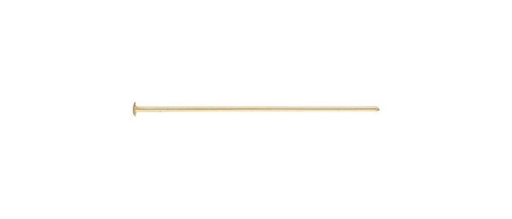 Headpin 24ga .020x1.0"(0.50x25.4mm).060"Head, 14k gold filled. Made in USA. #4005376