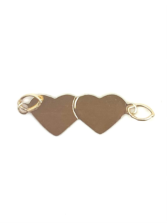 14K Solid Gold Double Heart, Sku#574.020C