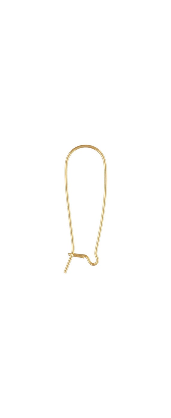 35.0mm Kidney Ear Wire (0.76mm),  14k gold filled. Made in USA. #4006441