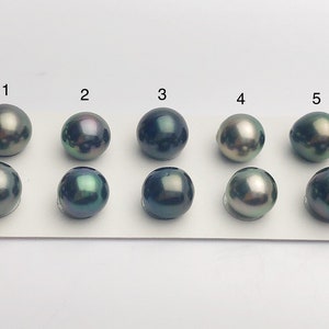 Tahitian Loose Pearls , Drop AAA, Multi Colored Matched Pairs, 11-12mm, #642