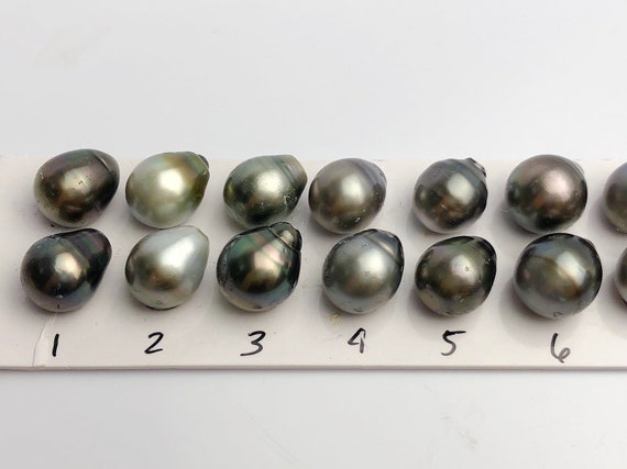12mm Tahitian Loose Matched Pearls, Drop 12mm (210)