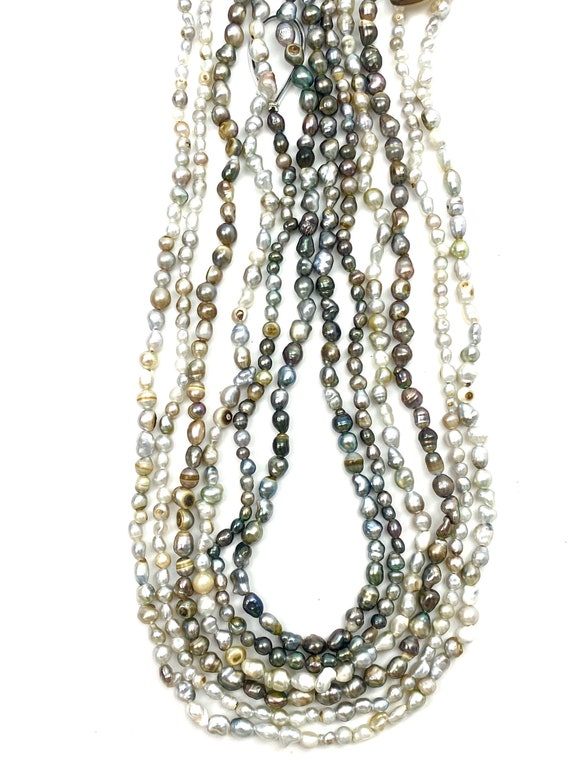 Tahitian Keshi strand, 100% natural, SKU# 11122