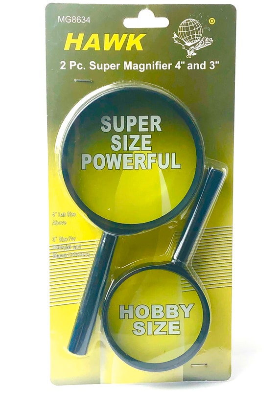 2 pc super magnifier 4” and 3 “ , SKU # MG8634