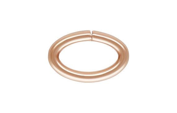 Oval Jump Ring 22ga 0.64x3.0x4.6mm, 14k gold filled. Made in USA #4804425OV