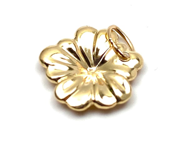 Solid 14K flower charm, SKU#E81-C