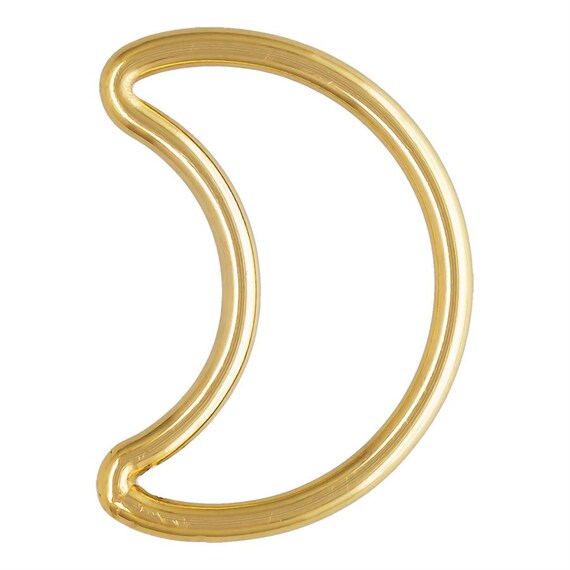 Moon Jump Ring 8.8x11.8mm, 14k Gold Filled, Sterling Silver, #4008355