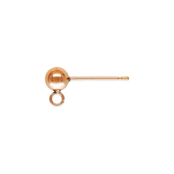 4.0mm Ball Earring w/Ring RGP, 14k gold filled. Made in USA #4806240R