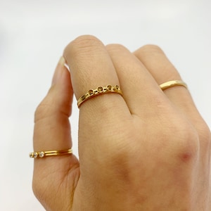 14k Gold Filled 2.4mm Bezel Stacking Ring Setting