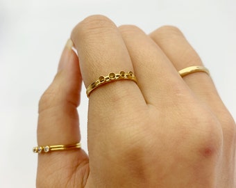 14k Gold Filled 2.4mm Bezel Stacking Ring Setting