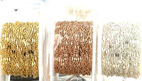 2.3mm (133) L + S w/ Short Dap, Per Foot, 14k Gold Filled, Sterling Silver, 14k Rose Gold Filled