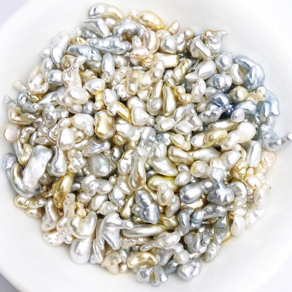 Keshi South Sea Pearls, Natural Colors, 100% Natural colors, keshi, natural shapes, Burma Pearls