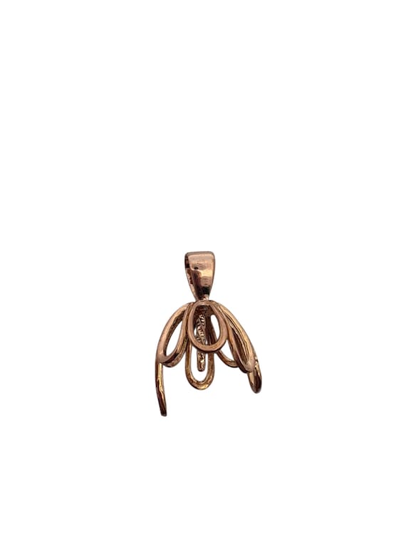 Stunning solid rose gold bail pendant, SKU# TP-038