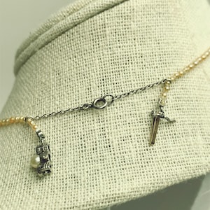 Antique NATURAL Golden Southsea Necklace with GIA Certificate with European Cut Diamond clasp platinum image 6