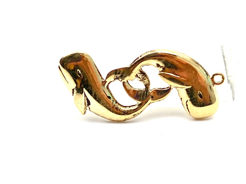 Rose gold White gold 14K double whale charm Gold SKU#L-147