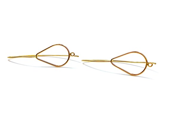 Beautiful pair 14KGF ear wire , 14K gold filled , Sku # 638-4 W/752 - OJR