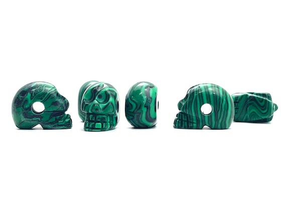 Skull Carved Stone Beads, Sku#M1216-14