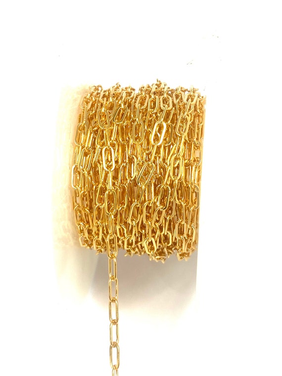 Elongated Flat Chain, 2.5mm, Per Foot, 14K Gold Filled