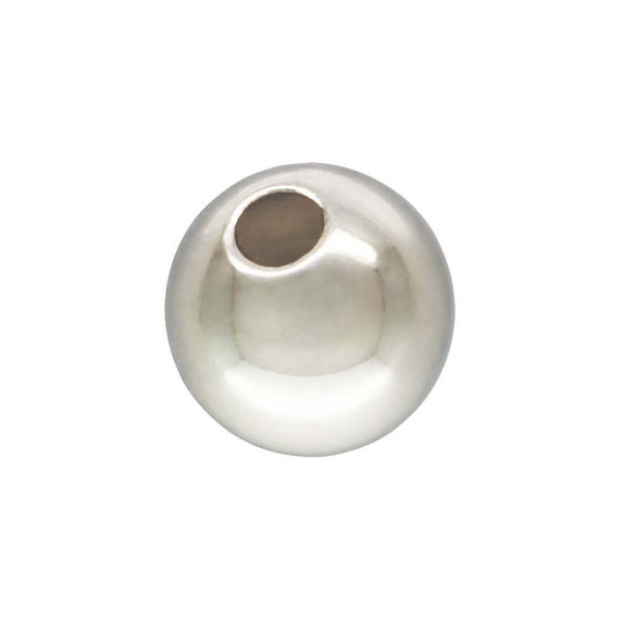 3.0mm Bead Light 0.9mm Hole, Sterling Silver. Made in USA. #5001203