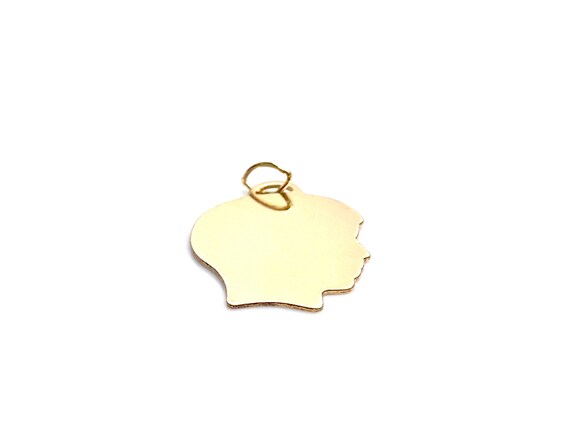 14KGF silhouette charm , sku#2191-C