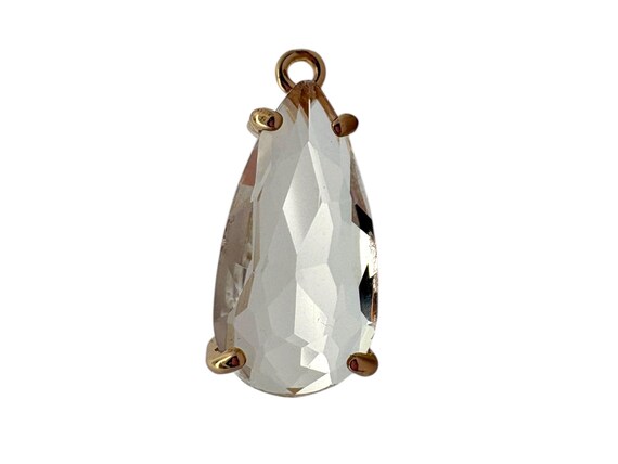 Clear tear drop crystal charm, SKU#M2152clear