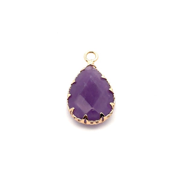 Crystal amethyst charm, SKU#M3184