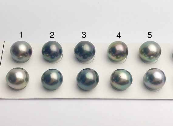 Tahitian Loose Pearls , Drop AAA, Multi Colored Matched Pairs, 11-12mm, #641