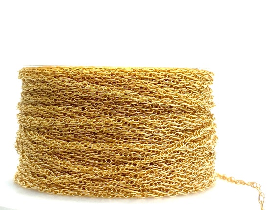 1.4mm Double Rope Chain, .591 dr., Per Foot, 14K Gold Filled