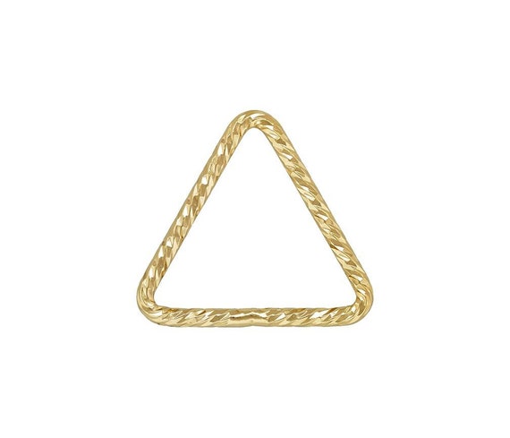 Triangle Sparkle Jump Ring 0.89x10mm, 14k gold filled. Made in USA. #4004420TRP1C