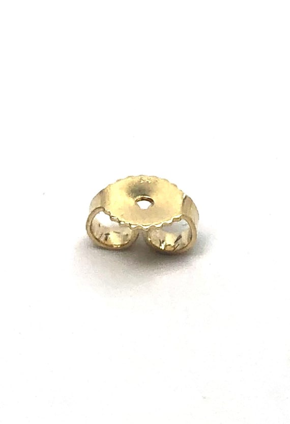 14K solid yellow gold earring backing, SKU# 11-27-417
