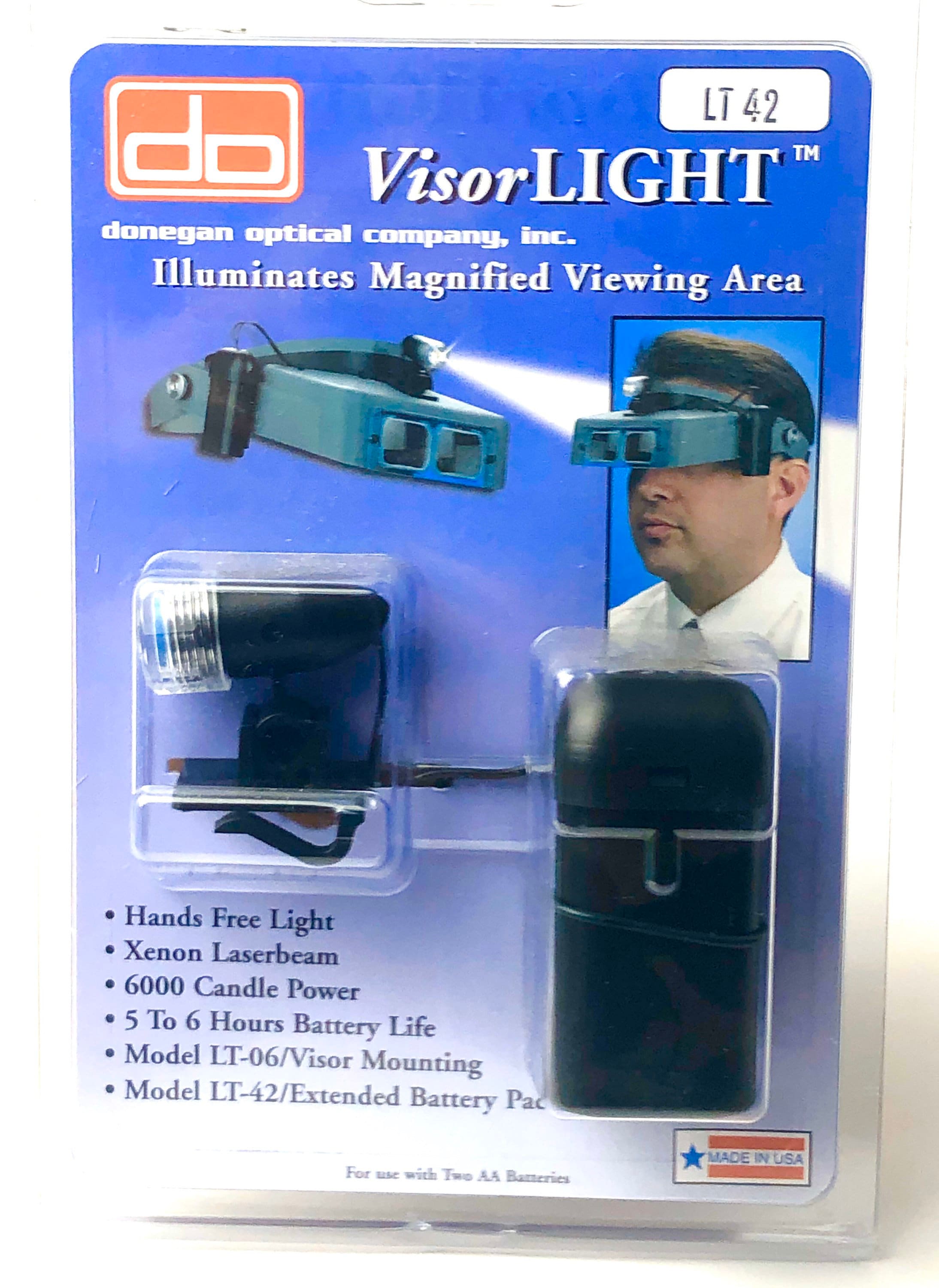  Donegan DA-2 OptiVISOR Headband Magnifier, 1.5X Magnification  Glass Lens Plate, 20 Focal Length : Health & Household