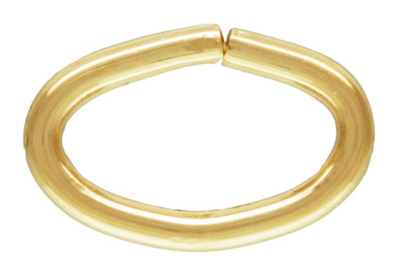 OVAL JUMP  RING 22GA 0.64X3.5x5.3mm) 14k Gold Filled, Made in Usa