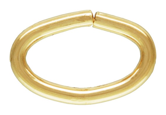 OVAL JUMP  RING 22GA 0.64X3.5x5.3mm) 14k Gold Filled, Made in Usa