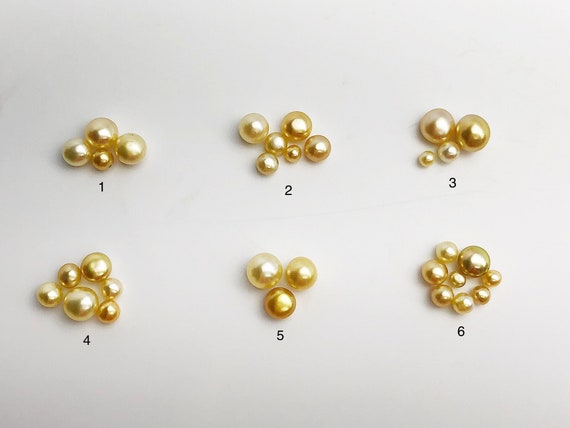 Keshi South Sea Pearls - 3mm to 7mm - All Natural - From Burma - (No. 570 1-6)