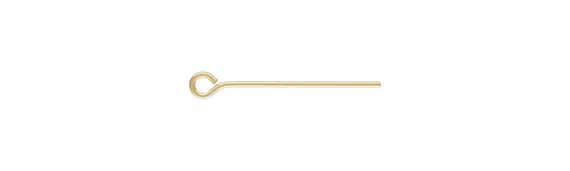 Eyepin 22ga .025x.75"(0.64x19.05mm), 14k gold filled. Made in USA. #4005468