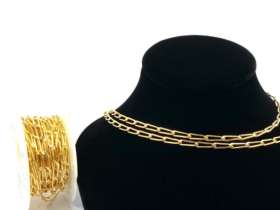 14KGF 3.9mm Elongated Curb Chain, 14KGF, 14K Gold Filled, 14K Gold Fill, 14K Gold, Sku: SM299