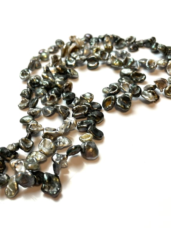 Stunning 100% natural Tahitian Keshi pearl strands