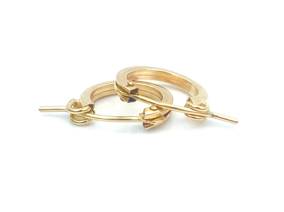 14KGF Hoop Earrings , Sku#070 SQ C000 GF