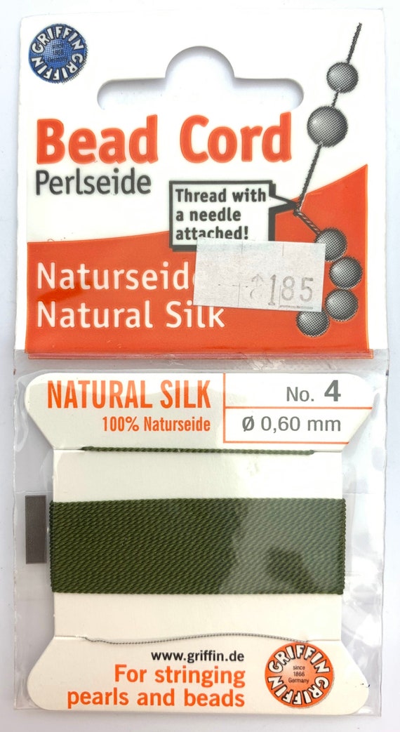 Olive Green Bead Cord - Perlseide