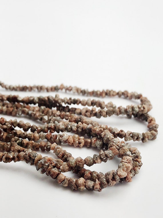 HALF OFF SALE - Earthtone Diamond Gemstone Beads, Full Strand, 15"