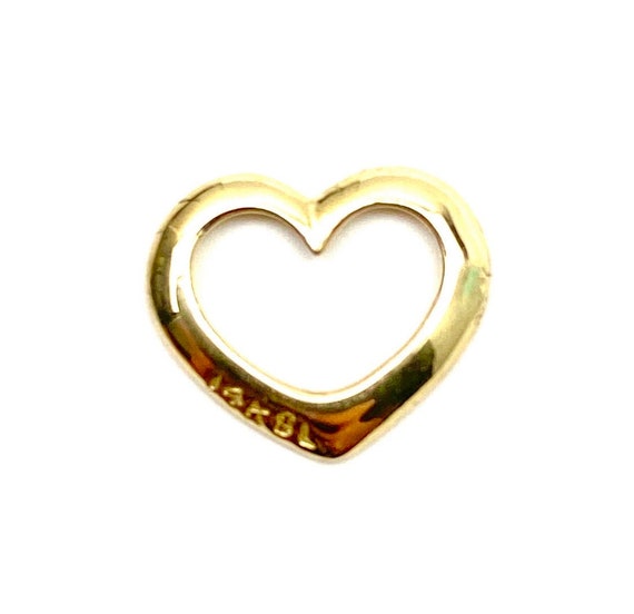 14K gold heart charm , SKU#L-159