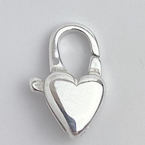 Sterling Silver Heart Cast Clasp