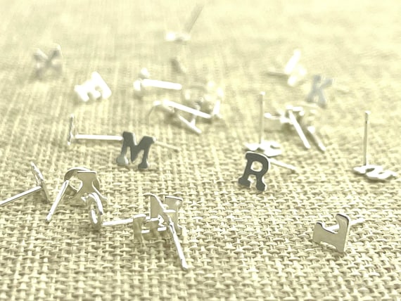 Sterling Silver Initial/Letter Studs