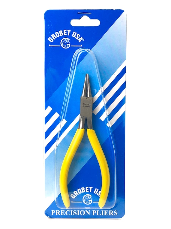 Round nose plier , yellow handle , SKU#07073