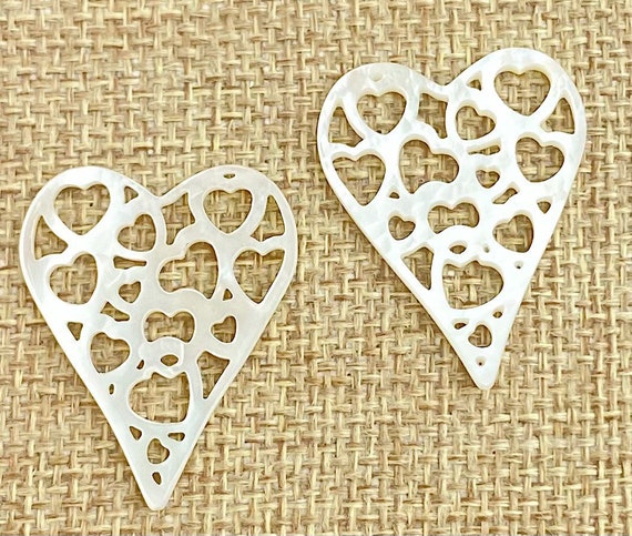 Mother of Pearl Heart Charm