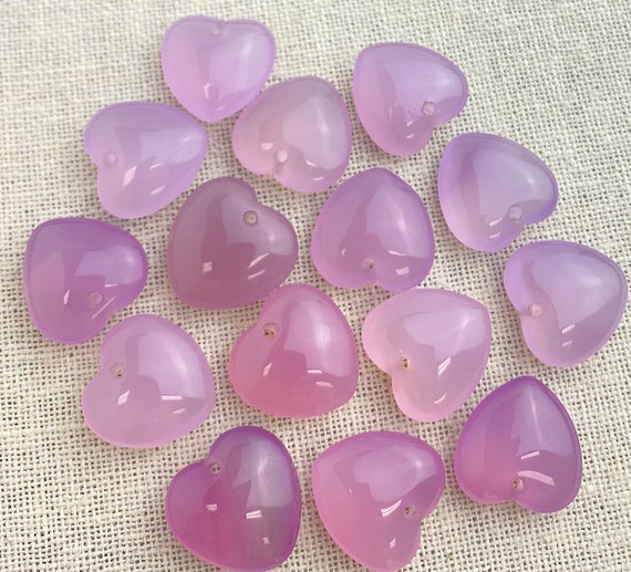 Rose Quartz Heart Charm Sku#M2196