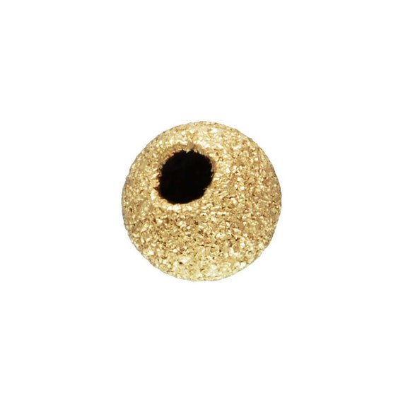 3.0mm Stardust Bead 1.0mm Hole, 14K Gold Finding, Made in U.S.A, #4004730S