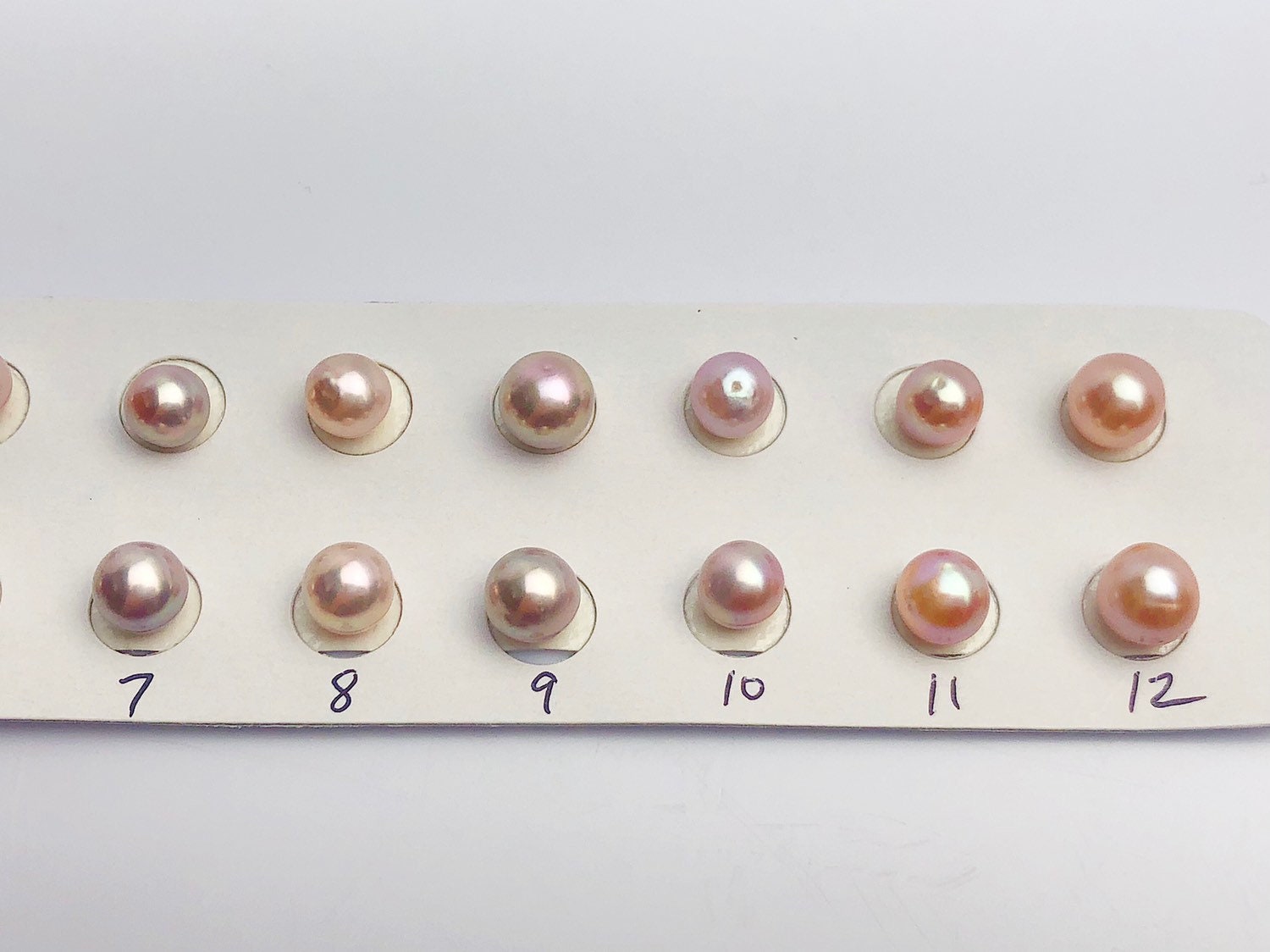 6-7mm Pairs Edison Matched Pearls, AA, Near Round, Natural Color (599)