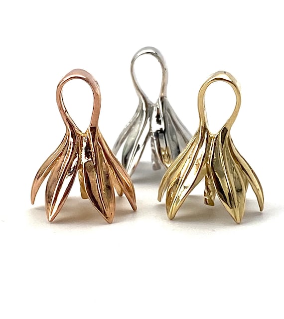 14K solid rose gold, yellow gold and white gold bail, SKU# TP-039